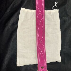Western fuchsia rough suede belt